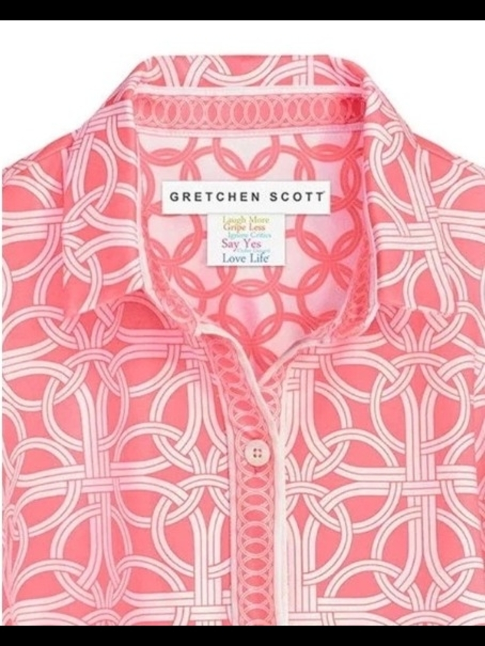 Gretchen Scott Girls' Pink Patterned Shirt